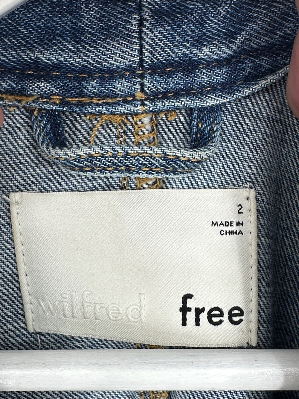 Wilfred Dark Blue Long Denim Jacket - Picture 2 of 10